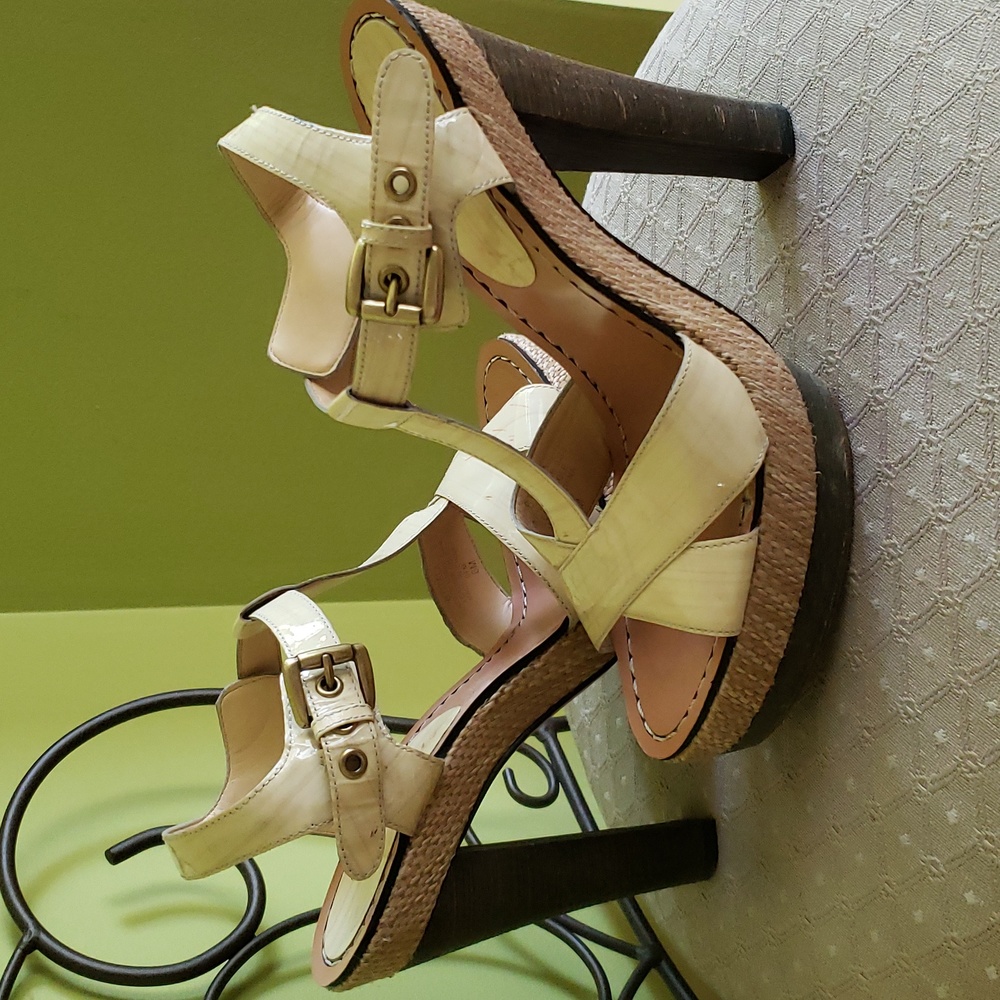 Boutique Leather Heel Sandals.  Size 6.5